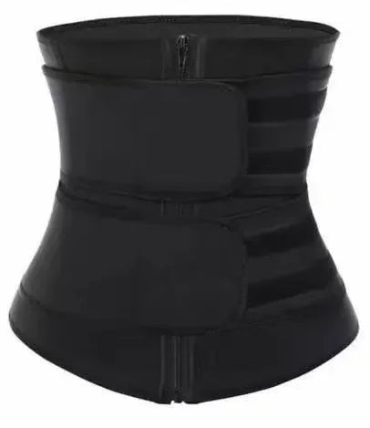 New Cross-border Sweat-absorbent Belt Beauty Sports Belt Women's Zipper-pulled In Abdomen Chlorine Rubber Body Shaper