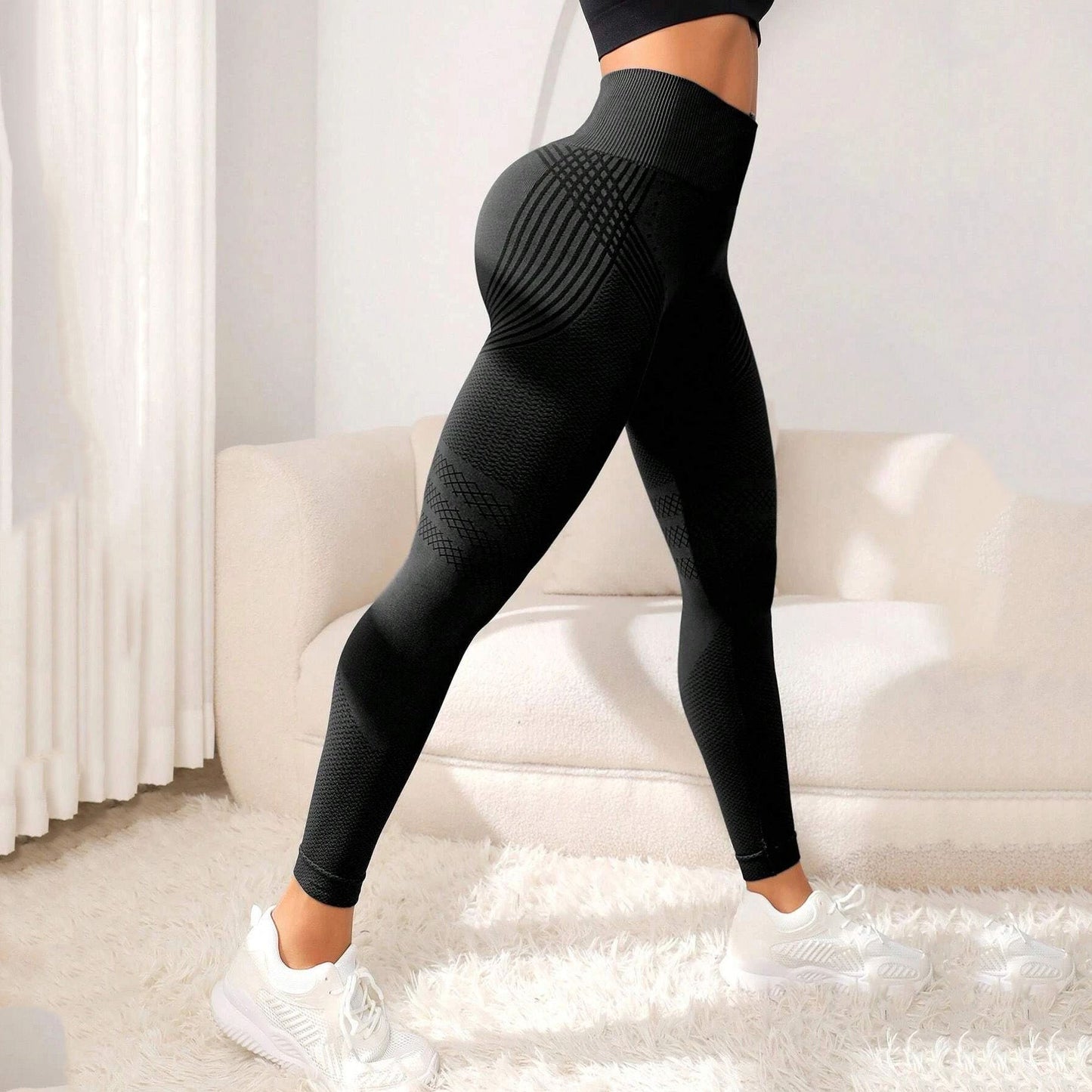 High-Waist Compression Leggings 3D | Butt Lift & Squat-Proof | Premium Gym Wear