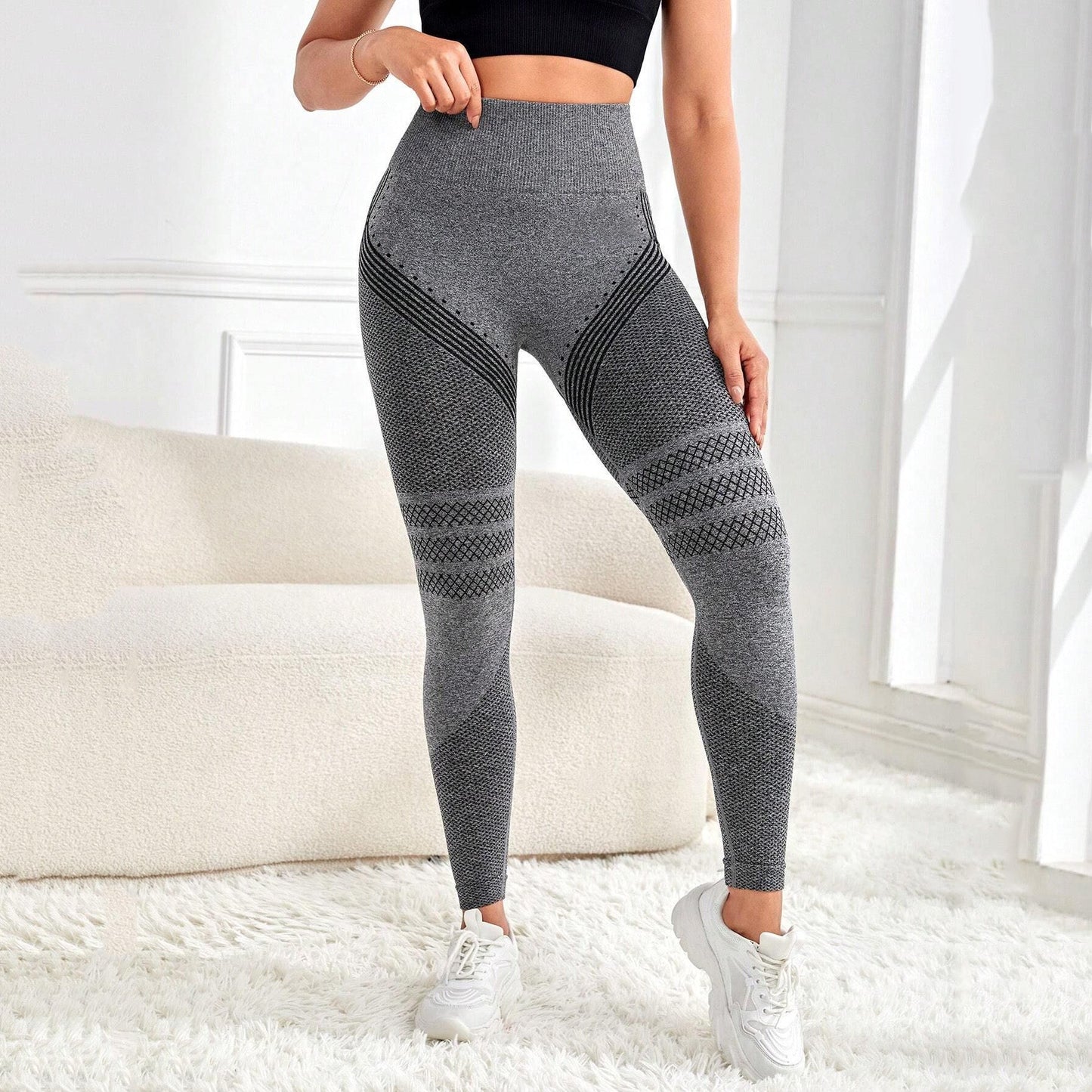 High-Waist Compression Leggings 3D | Butt Lift & Squat-Proof | Premium Gym Wear