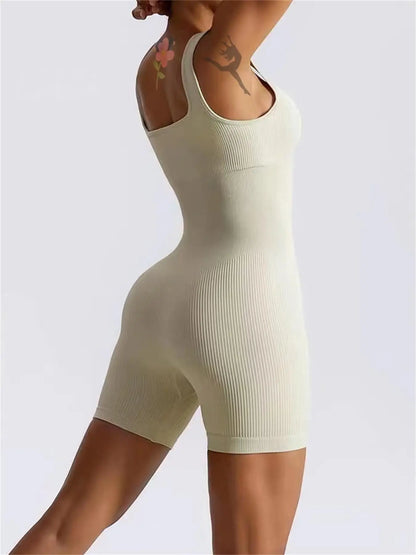 Seamless One-Piece Short Yoga Clothes Sportswear Women's Gym Push Up Workout Clothes Fitness Sports Bodysuit Yoga Suit